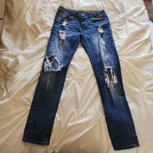 Daytrip Distressed Lynx Ankle Straight Jeans - Size 27